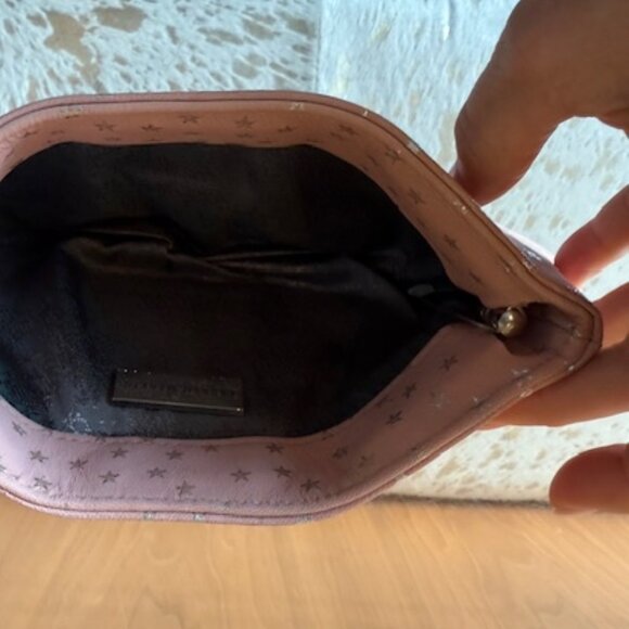 NWOT Lauren Merkin Light Pink Leather Clutch with Stars - Picture 6 of 6